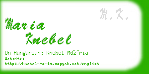 maria knebel business card